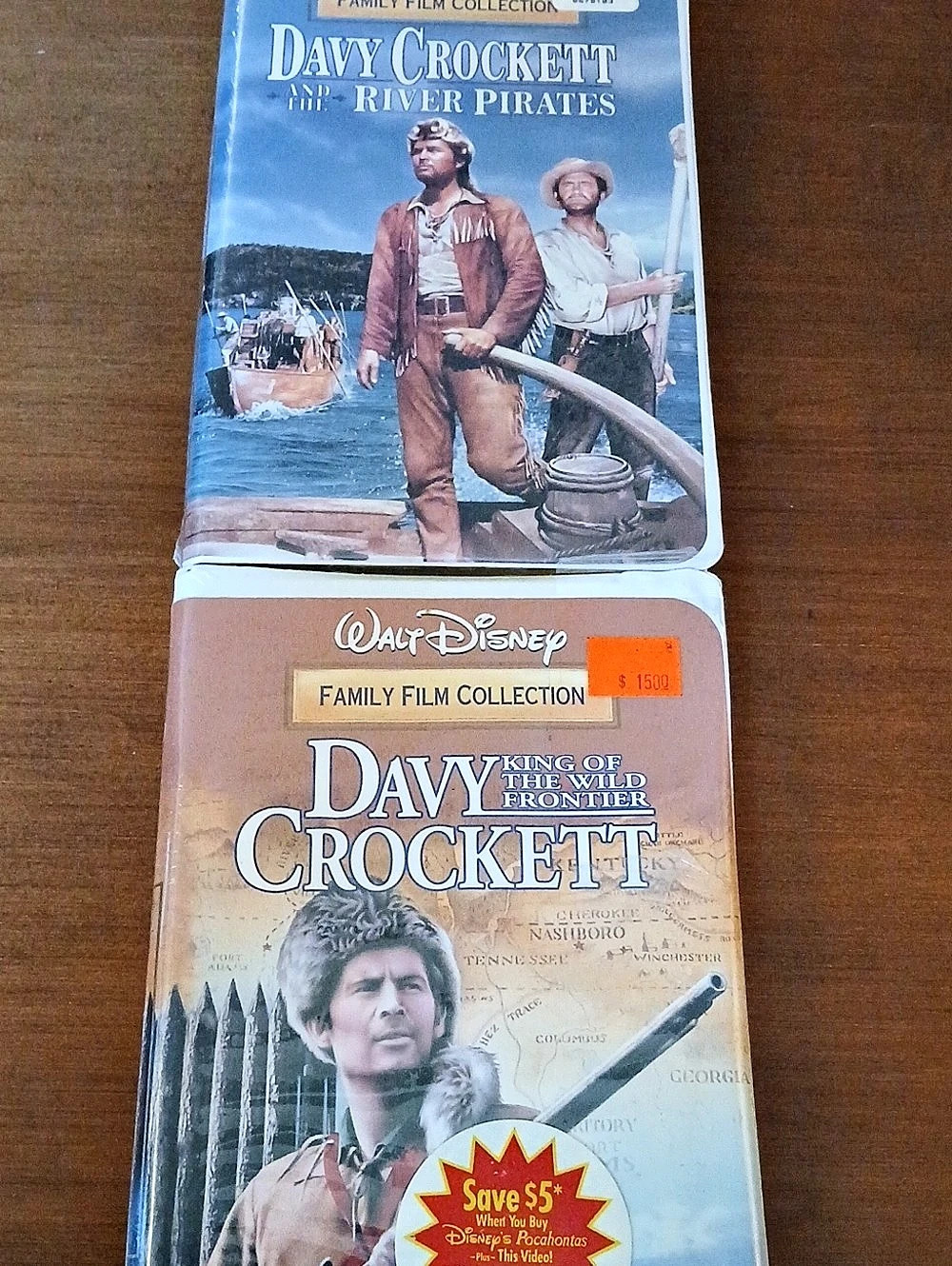 2 Vintage Walt Disney Davy Crockett Family Films VHS Collection New Sealed